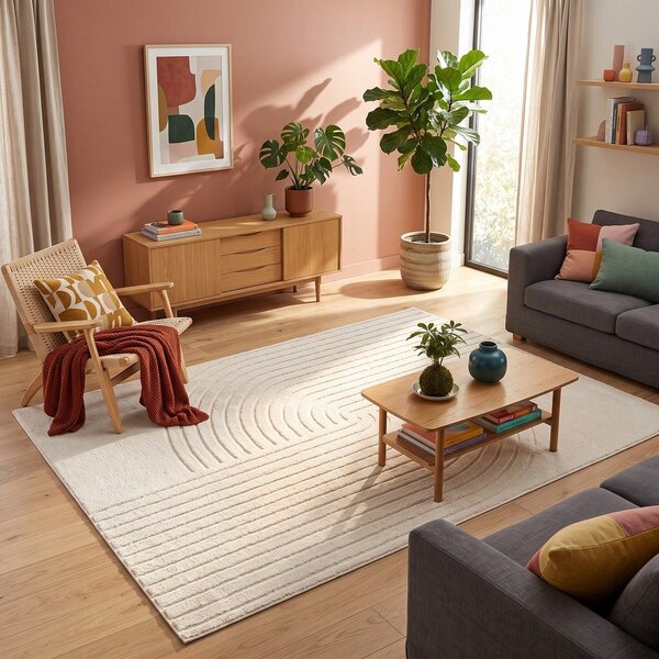 Tappeto color crema 200x290 cm Solace – ESTE