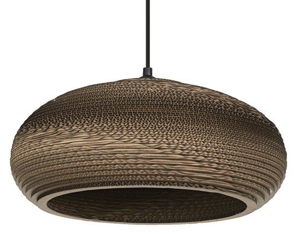 LEDVANCE Decor Cardboard Drop lampada a sospensione marrone in cartone ondulato, leggera, E27, diametro 400 mm, paralume in materiale riciclato, sostenibile grazie alla sorgente luminosa sostituibile, facile installazione