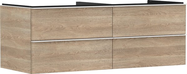 Hansgrohe Xelu Q Meuble sous-lavabo, 1360x550, 4 tiroirs, pour vasques à poser, sans découpe de siphon, 54088700, 54088700