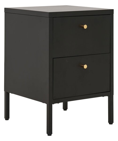 Comodino in metallo nero Dalby - House Nordic