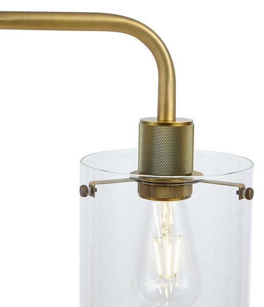 Lampada da terra di design bronzo con vetro trasparente - Domo