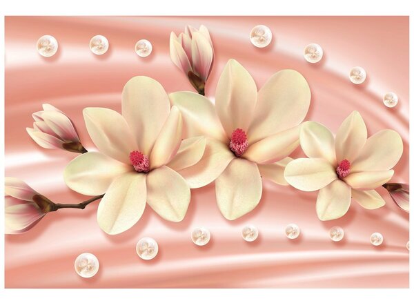 Carta da parati – Magnolia lussuosa con perle