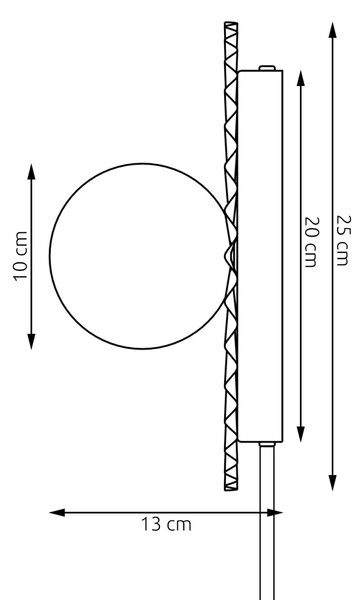 Applique da parete UMBRA WL1 M G9 con Spina e Interruttore