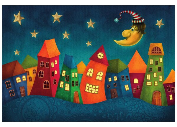 Carta da parati – Luna sopra la città