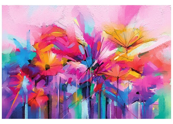 Carta da parati – Fiori astratti colorati