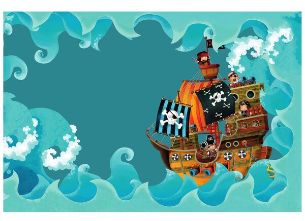Carta da parati – Nave pirata sul mare