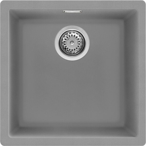 Smeg VZP45CT, Lavello da incasso, Granito, Grigio, 1 vasca, 400 x 400 mm, 21,5 cm