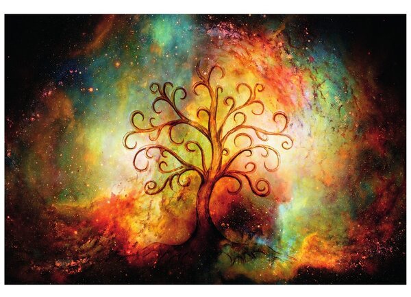 Carta da parati – Albero della vita con astrazione cosmica