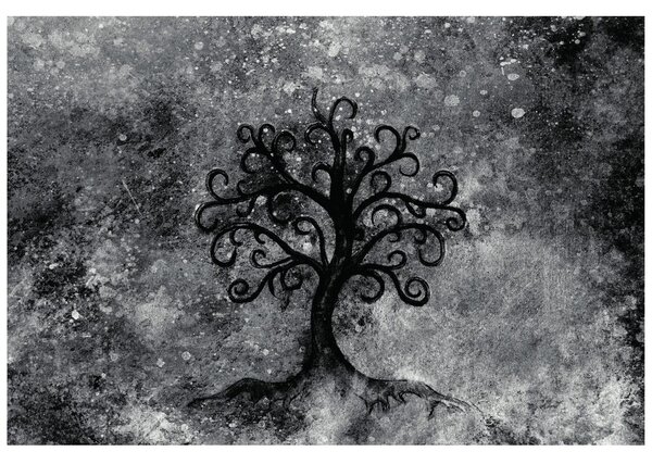 Carta da parati – Albero della vita in bianco e nero