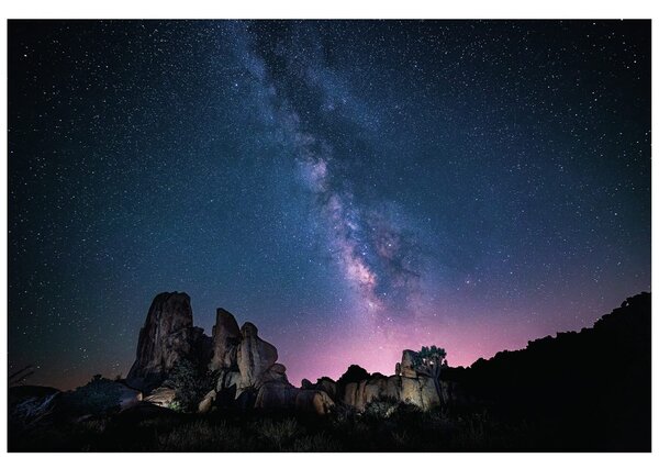 Carta da parati – Cielo stellato sopra le rocce