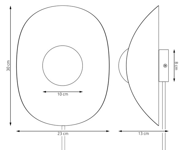Applique da Parete FIERO XL WL1 G9 con Presa Elettrica e Interruttore