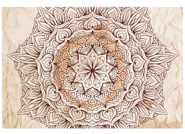 Carta da parati – Mandala etnica astratta