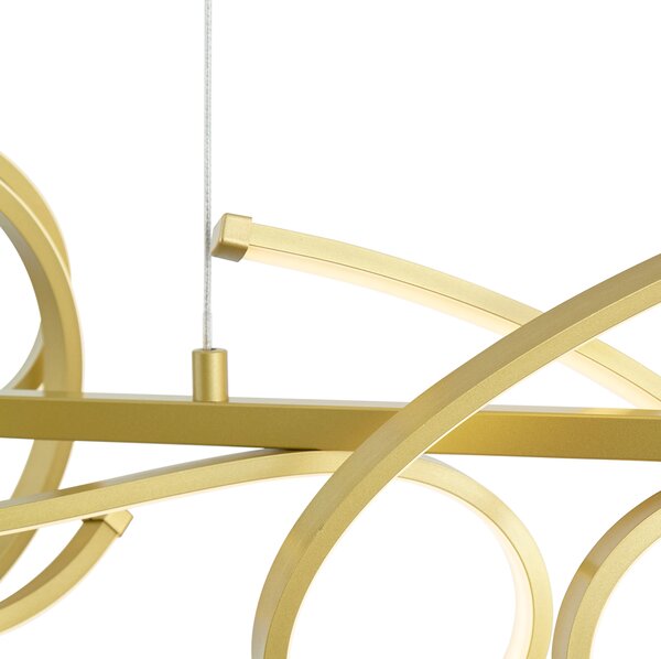 Lampada a sospensione di design oro rettangolare dimmerabile a 3 livelli - Krisscross