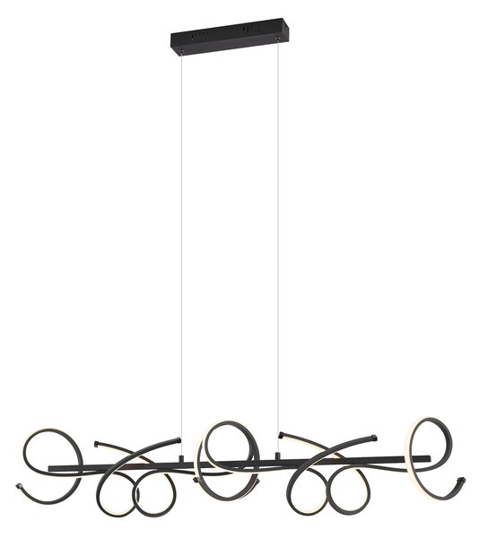 Lampada a sospensione di design nera rettangolare dimmerabile a 3 livelli - Krisscross