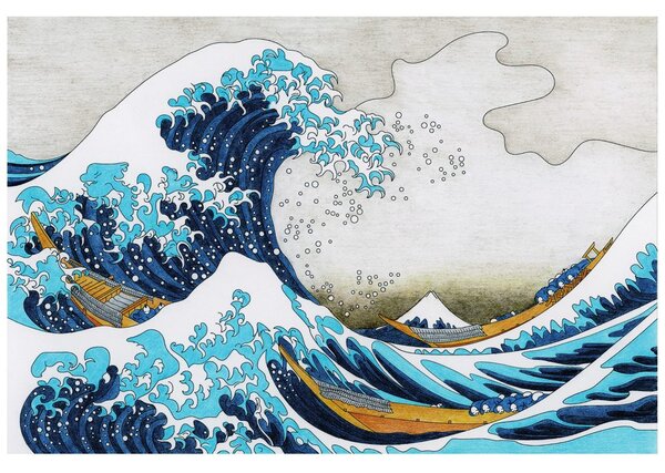 Carta da parati – Riproduzione La grande onda di Kanagawa - Katsushika Hokusai