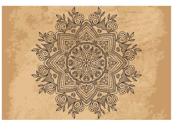 Carta da parati – Mandala con tocco antico