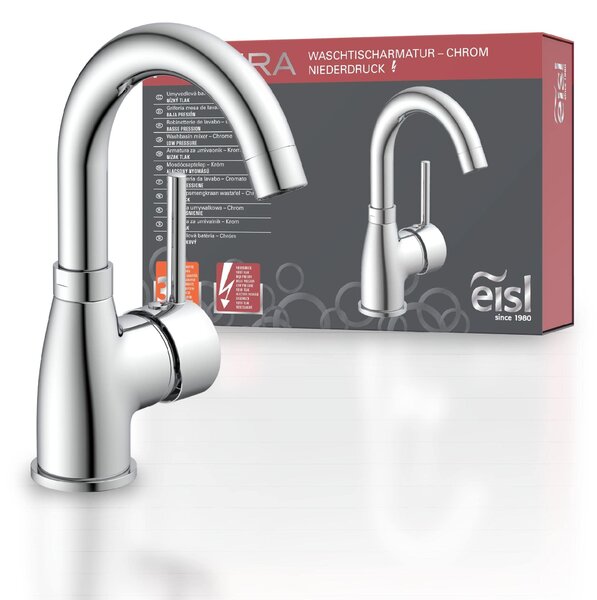 Rubinetto monocomando per lavabo - Bocca girevole 360° - Bassa pressione - Cromato