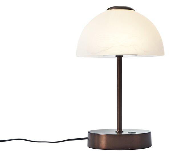 Lampada da tavolo di design bronzo scuro con LED dimmerabile - Joya