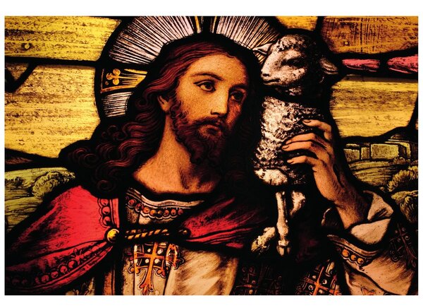 Carta da parati – Gesù con agnello