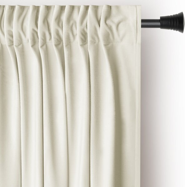 Tenda parzialmente oscurante color crema in velluto 140x245 cm Pleat – Restilo