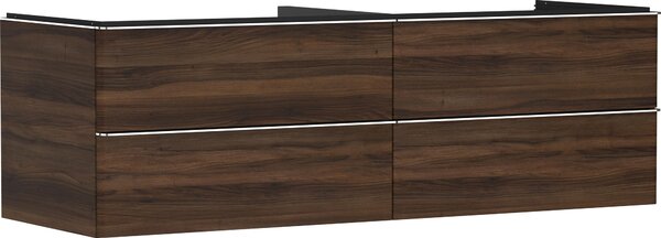 Hansgrohe Xelu Q Meuble sous-lavabo, 1560x550, 4 tiroirs, pour vasques à poser, sans découpe de siphon, 54093000, 54093000