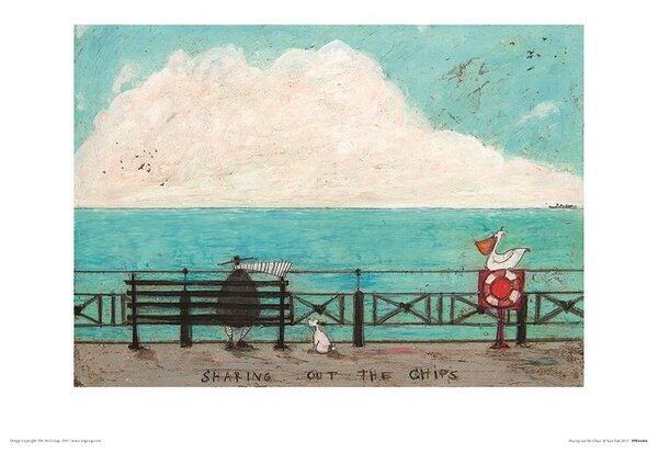 Stampe d'arte Sam Toft - Sharing Out the Chips, (40 x 30 cm)