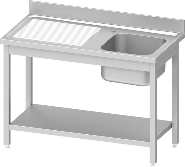 Lavello ECO con base 1000x600x850 mm, con una vasca a destra, con alzata, automontante