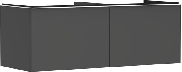 Hansgrohe Xelu Q Meuble sous-lavabo, 1360x550, 2 tiroirs, pour console avec vasque à poser, poli, 54067700, 54067700