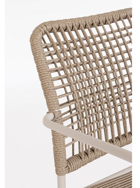 Sedia da esterno beige/di colore naturale in metallo Jable – Bizzotto