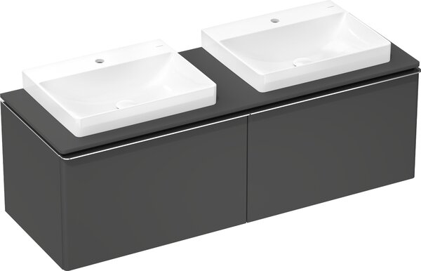 Hansgrohe Xelu Q Meuble sous-lavabo, 1560x550, 2 tiroirs, pour console avec vasque à poser, poli, 54071000, 54071000