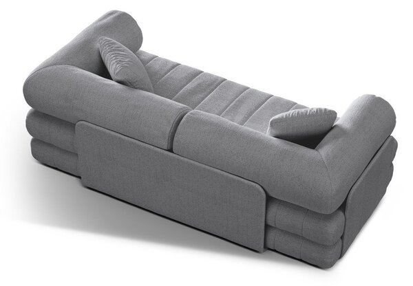 Divano grigio chiaro allungabile con rivestimento in bouclé 206 cm Kemi – Cosmopolitan Design