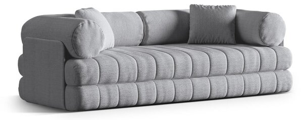 Divano grigio chiaro allungabile con rivestimento in bouclé 206 cm Kemi – Cosmopolitan Design