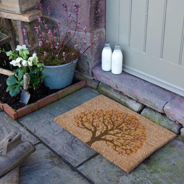 Zerbino in fibre di cocco 40x60 cm Autumnal Tree of Life – Artsy Doormats