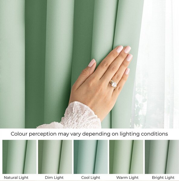 Tenda parzialmente oscurante color menta 140x250 cm Carli Tie – Restilo