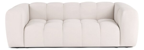 Divano color crema con rivestimento in velluto 225 cm Cube – Bonami Selection