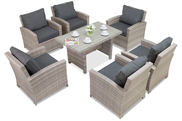 Un set di mobili da giardino Parma Premium grigio Garden Point