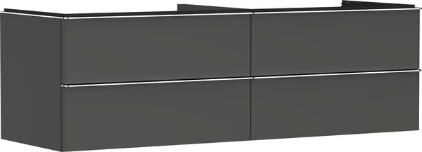 Hansgrohe Xelu Q Meuble sous-lavabo, 1560x550, 4 tiroirs, pour vasques à poser, sans découpe de siphon, 54091000, 54091000