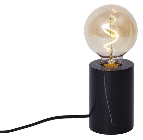 Lampada da tavolo moderna nera in marmo - Marissa