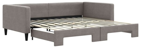 VidaXL Divano letto estraibile Taupe 100x200 cm Tessuto