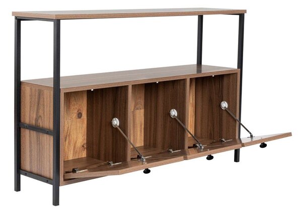 Tavolo consolle colore naturale scuro con effetto noce 29,5x120 cm Solace – Kalune Design