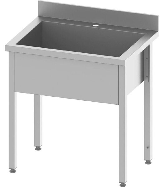 Lavello ECO a una vasca 1000x700x850 mm, altezza vasca 300 mm con supporto, automontante