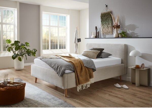 Letto singolo imbottito beige rete non inclusa 120x200 cm Mattis – Meise Möbel