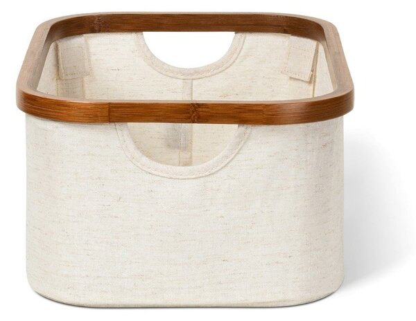 Scatola color crema in tessuto 38x26x16 cm Bamboo/Linen – Bigso
