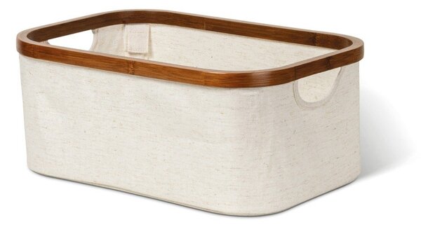 Scatola color crema in tessuto 38x26x16 cm Bamboo/Linen – Bigso