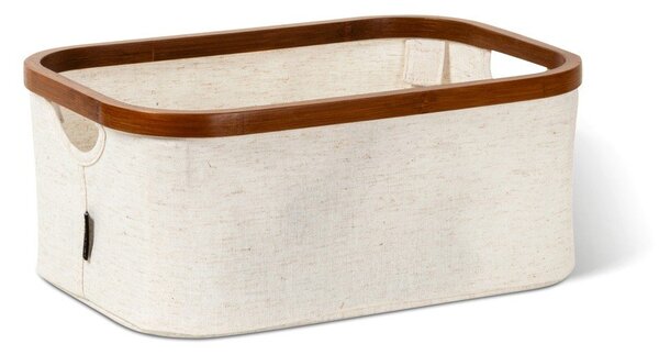 Scatola color crema in tessuto 38x26x16 cm Bamboo/Linen – Bigso