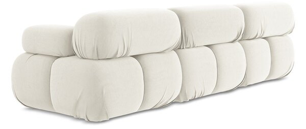 Divano componibile bianco con rivestimento in velluto 285 cm Lokua – Makamii
