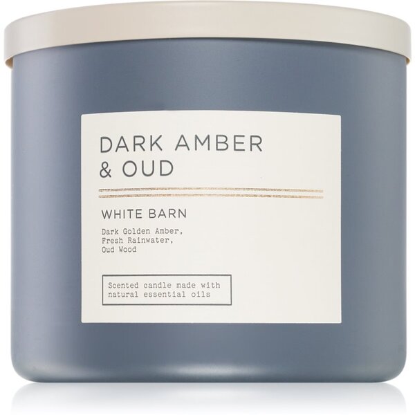 Bath & Body Works Dark Amber & Oud candela profumata 411 g