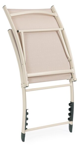 Sdraio da giardino beige in metallo regolabile/pieghevole Taylor – Bizzotto
