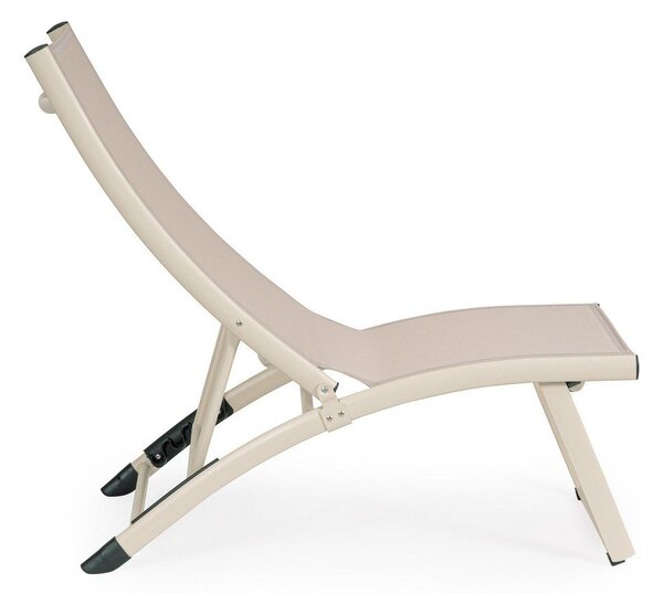 Sdraio da giardino beige in metallo regolabile/pieghevole Taylor – Bizzotto