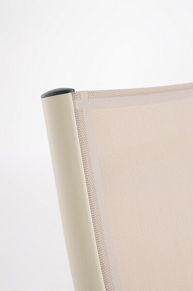 Sdraio da giardino beige in metallo regolabile/pieghevole Taylor – Bizzotto
